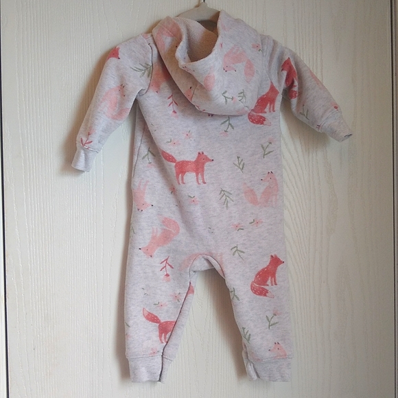 Carter's Hooded baby girl fox jumpsuit - Picture 4 of 6